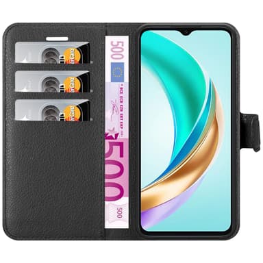 Honor X6b Suojakuori Lompakkokotelo (Musta)