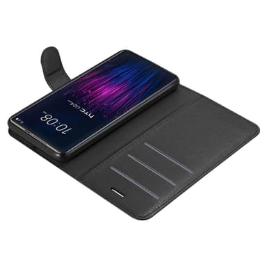 HTC U24 PRO Suojakuori Lompakkokotelo (Musta)