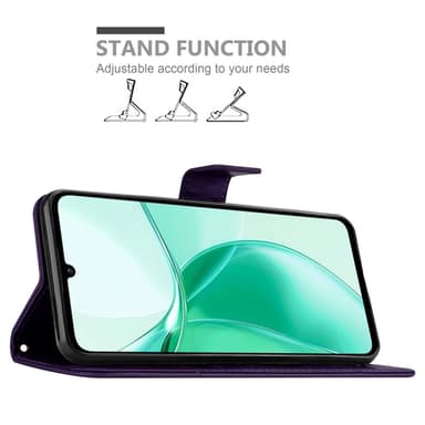 ZTE Blade A35 / A55 Suojakuori Lompakkokotelo Kukka