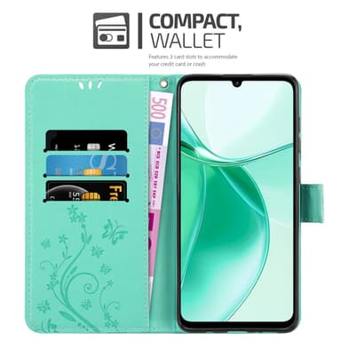 ZTE Blade A35 / A55 Suojakuori Lompakkokotelo Kukka