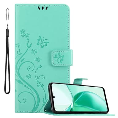 ZTE Blade A35 / A55 Suojakuori Lompakkokotelo Kukka