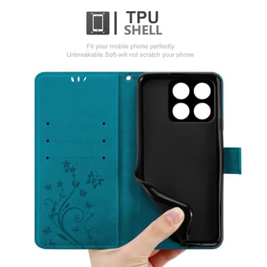 ZTE Blade A35 / A55 Suojakuori Lompakkokotelo Kukka