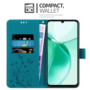 ZTE Blade A35 / A55 Suojakuori Lompakkokotelo Kukka