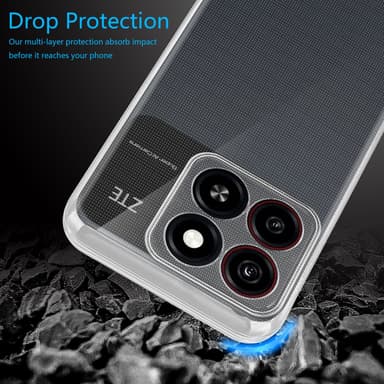 ZTE Blade A35 / A55 Suojakuori Kotelo Case (Läpinäkyvä)