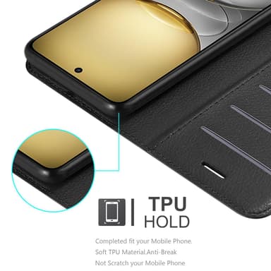 Realme C75 Suojakuori Lompakkokotelo (Musta)
