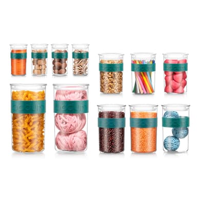 Bodum Säilytyspurkit asetettu 4 x 0,25 / 3 x 0,6 / 3 x 1L / 2 x 2L PRESSO
