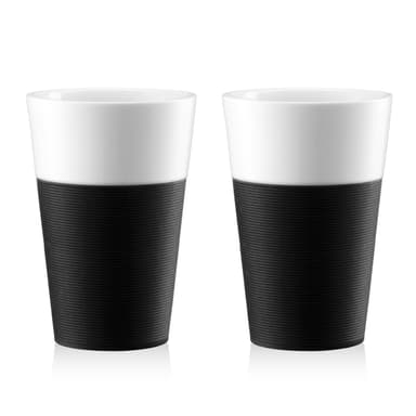 Bodum 2 kpl mukeja silikonireunuksella BISTRO 0.6 L