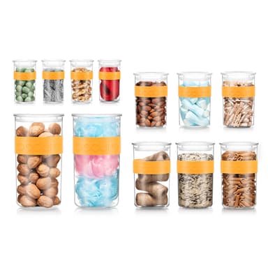 Bodum Säilytyspurkit asetettu 4 x 0,25 / 3 x 0,6 / 3 x 1L / 2 x 2L PRESSO
