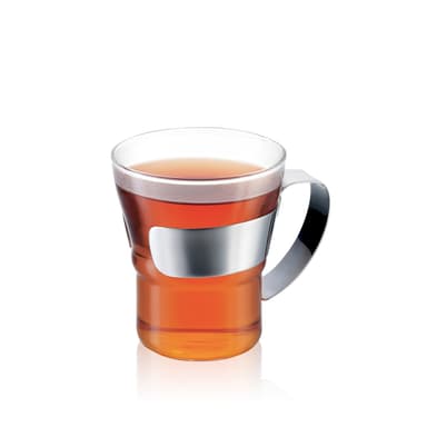 Bodum 2 kpl teelaseja teräskahvalla ASSAM 0.3 L