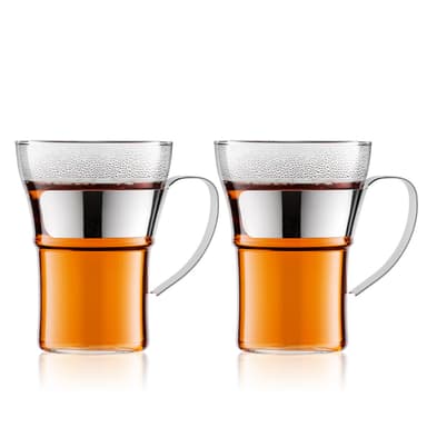 Bodum 2 kpl kahvilaseja teräskahvalla ASSAM 0.35 L