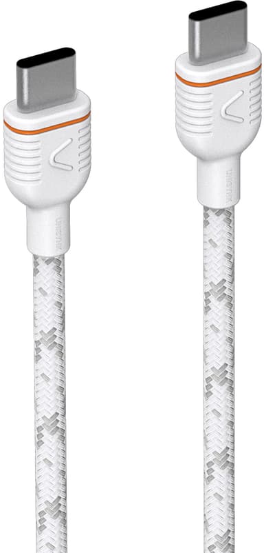 Unisynk USB-C - USB-C latauskaapeli 2 m (valkoinen)