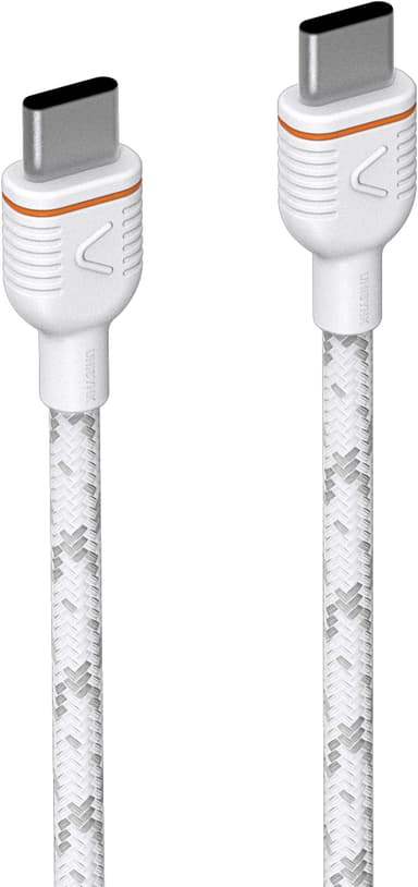 Unisynk USB-C - USB-C latauskaapeli 1,2 m (valkoinen)