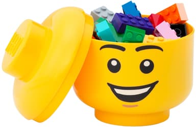 Play LEGO minisäilytyslaatikko (Boy Head, keltainen)