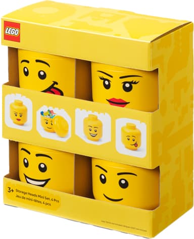 Play LEGO säilytyslaatikko (4 kpl, keltainen)