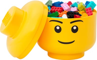 Play LEGO pieni säilytyslaatikko (Boy Head, keltainen)