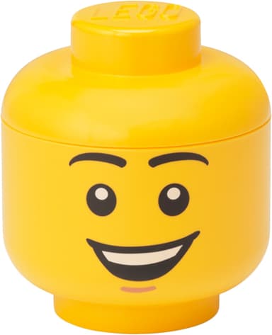 Play LEGO minisäilytyslaatikko (Boy Head, keltainen)