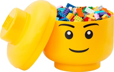 Play LEGO suuri säilytyslaatikko (Boy Head, keltainen)
