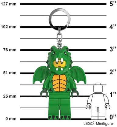 LEGO LED avaimenperä (vihreä lohikäärmetyttö)