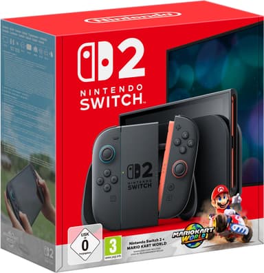 Nintendo Switch 2 pelikonsoli (Mario Kart World pakkaus)