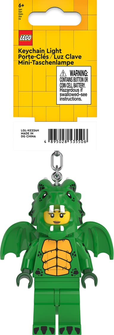 LEGO LED avaimenperä (vihreä lohikäärmetyttö)