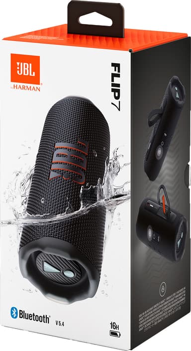 JBL Flip 7 langaton kannettava kaiutin (musta)