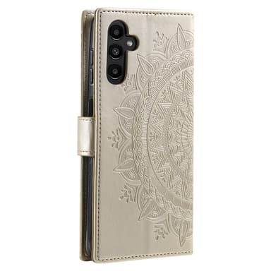 SKALO Samsung A36 5G Mandala Lompakkokotelo - Kulta