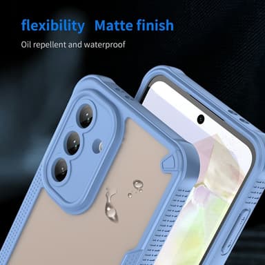 SKALO Samsung A36 5G Armor Hybrid Frosted Suojakuori - Sininen