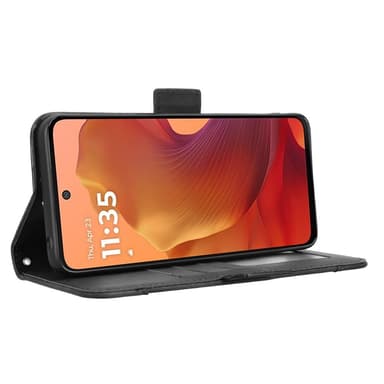 SKALO Motorola Moto G15 Power 6-LOKEROA Lompakkokotelo - Musta