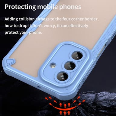 SKALO Samsung A26 5G Armor Hybrid Frosted Suojakuori - Sininen