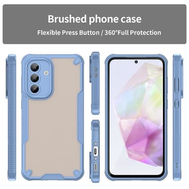 SKALO Samsung A36 5G Armor Hybrid Frosted Suojakuori - Sininen