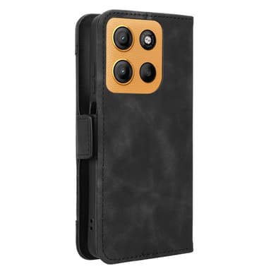 SKALO Motorola Moto G15 Power 6-LOKEROA Lompakkokotelo - Musta