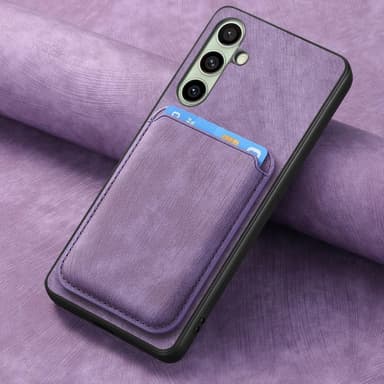 SKALO Samsung A56 5G PU-nahkainen magneettinen korttikotelo Suojakuori - Violetti
