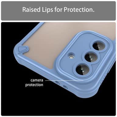 SKALO Samsung A36 5G Armor Hybrid Frosted Suojakuori - Sininen