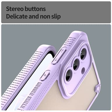 SKALO Samsung A36 5G Armor Hybrid Frosted Suojakuori - Violetti