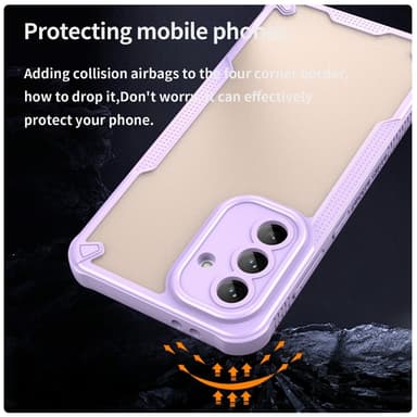 SKALO Samsung A36 5G Armor Hybrid Frosted Suojakuori - Violetti