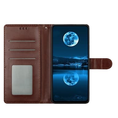 SKALO Samsung A26 5G PU-nahka Lompakkokotelo - Ruskea