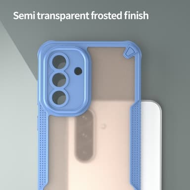 SKALO Samsung A36 5G Armor Hybrid Frosted Suojakuori - Sininen