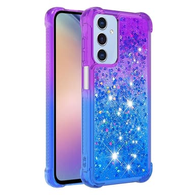 SKALO Samsung A26 5G Hiekka Glitteri Suojakuori - Violetti-Sininen