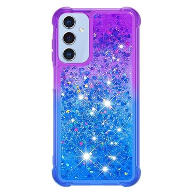 SKALO Samsung A26 5G Hiekka Glitteri Suojakuori - Violetti-Sininen