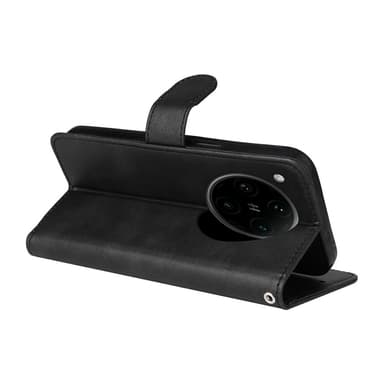 SKALO Motorola Moto G15 Power PU-nahka Lompakkokotelo - Musta