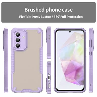 SKALO Samsung A36 5G Armor Hybrid Frosted Suojakuori - Violetti