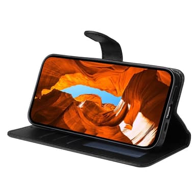 SKALO Motorola Moto G15 Power PU-nahka Lompakkokotelo - Musta