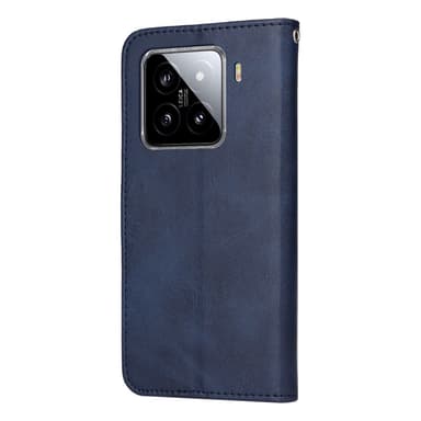 SKALO Xiaomi 15 PU-nahka Lompakkokotelo - Sininen