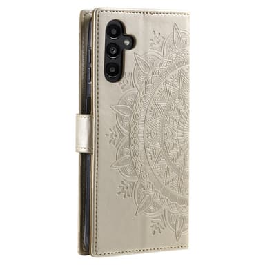 SKALO Samsung A26 5G Mandala Lompakkokotelo - Kulta
