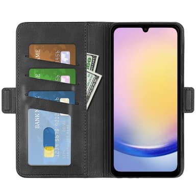 SKALO Samsung A26 5G Premium ID Lompakkokotelo - Musta