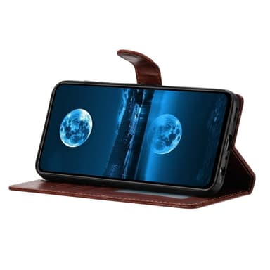 SKALO Samsung A26 5G PU-nahka Lompakkokotelo - Ruskea