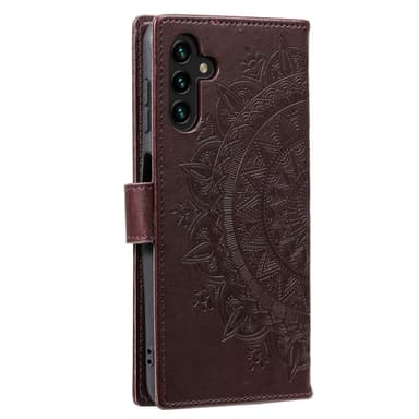 SKALO Samsung A56 5G Mandala Lompakkokotelo - Ruskea