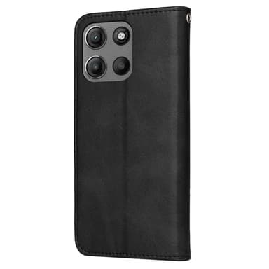 SKALO Motorola Moto G15 Power PU-nahka Lompakkokotelo - Musta