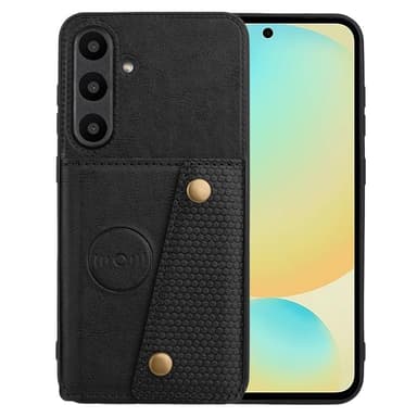 SKALO Samsung A36 5G PU-nahkakotelo, 2 korttipaikkaa Suojakuori - Musta