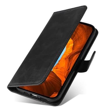 SKALO Motorola Moto G15 Power PU-nahka Lompakkokotelo - Musta